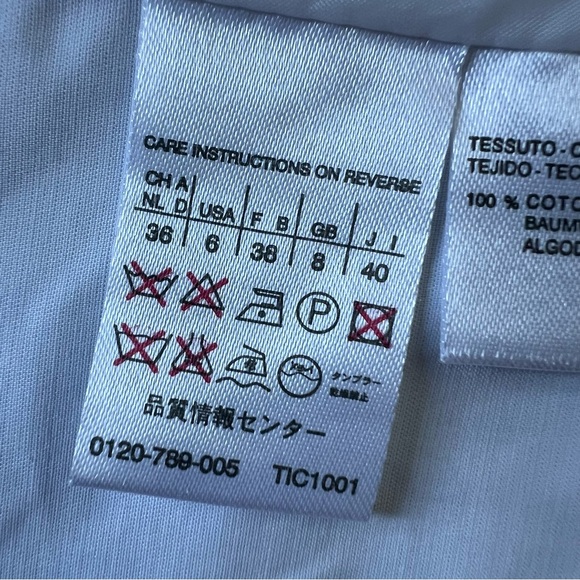 MaxMara White Blazer Max Mara White Cotton 2-Button Blazer US Women's size 6 - Picture 7 of 11